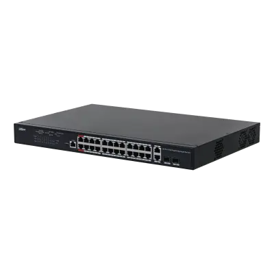 Managed Desktop Gigabit Switch de 28 Puertos 24*10/100/1000Base-T PoE Puertos 2*10/100/1000Base-T Puertos 2*1000Base-X SFP Puertos 370W