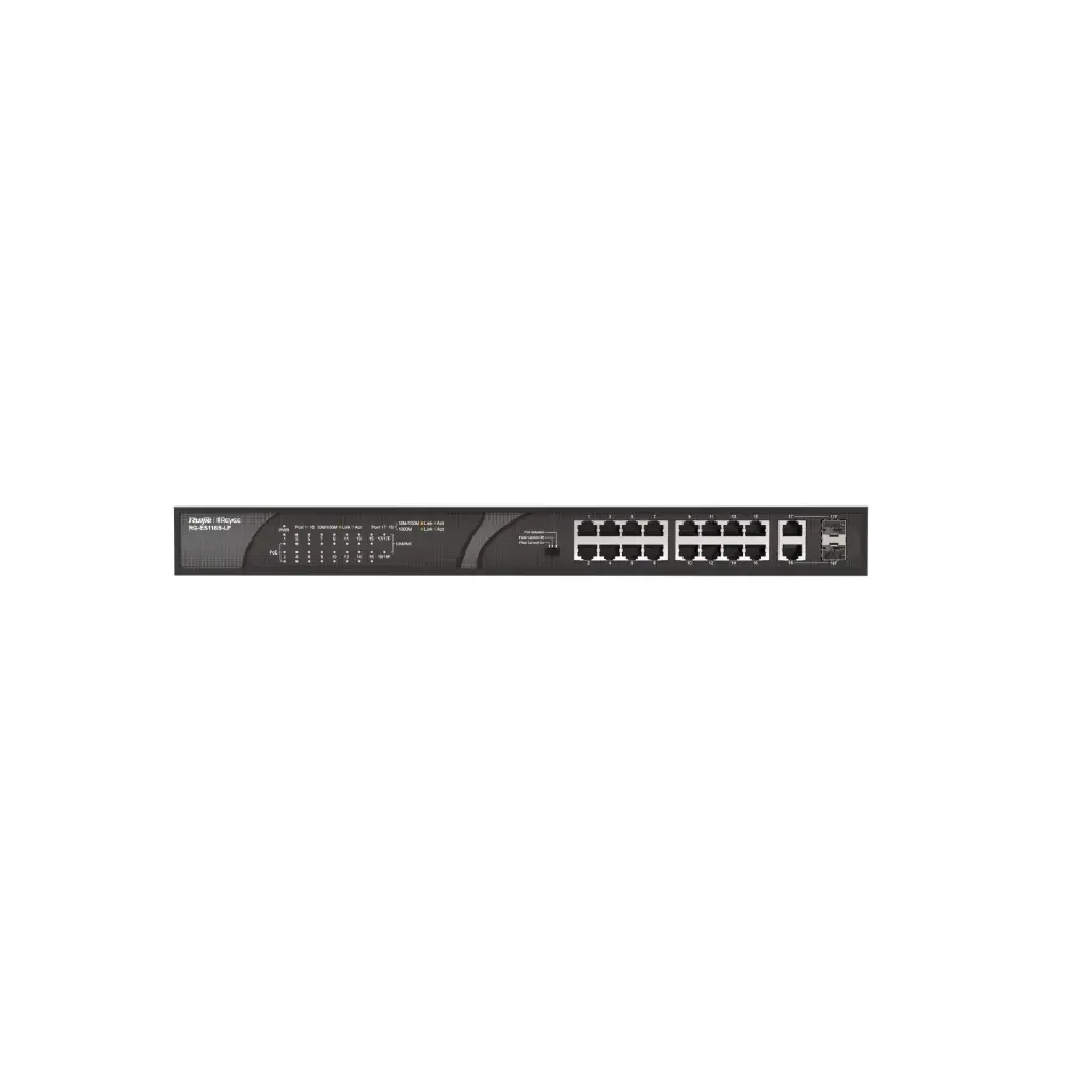 SWITCH DE ESCRITORIO 10/100/1000 + UPLINK, NO ADM, POE 