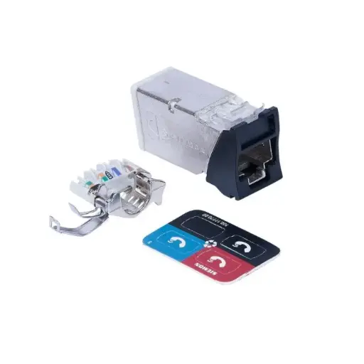 [Z6A-S01B] Jack RJ45 Z-MAX F/UTP Cat6A T568A/B blanco