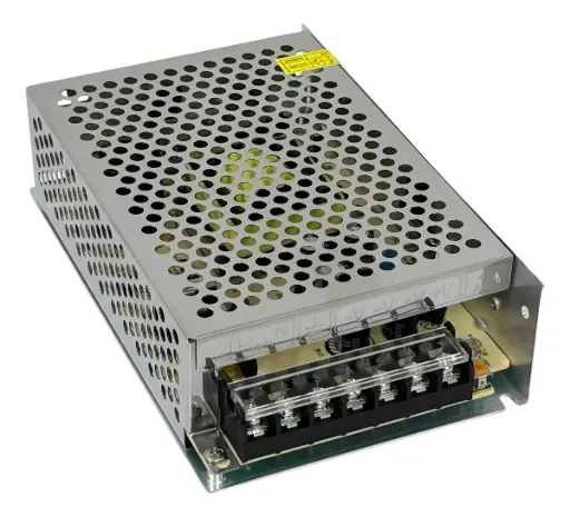 [F12V-10A-M] FUENTE SWITCHING 12VDC | 10A IDEAL PARA ALIMENTAR VARIAS CAMARAS (GABINETE ALUMINIO CON BORNERA)