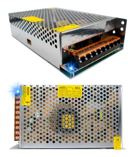 [F12V-20A-M] FUENTE SWITCHING 12VDC | 20A IDEAL PARA ALIMENTAR VARIAS CAMARAS (GABINETE ALUMINIO CON BORNERA)