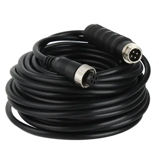 [MCNU-GXF4-GXM4-12] CABLE DE EXTENSION PARA CAMARAS ANALOGICAS; PUERTO HEMBRA DE AVIACION M12-4PIN A PUERTO MACHO DE AVIACION M12-4PIN