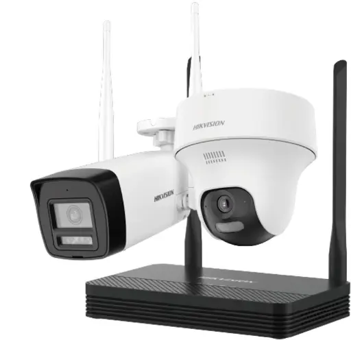 [DS-J142I/NKS422W02H] EasyLink - 1x Pan-tilt interior 2mpx + 1x bullet exterior 2mpx