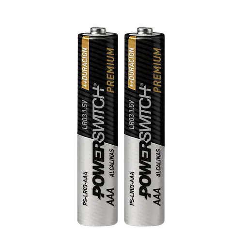 [PS-LR03-AAA-P2] PILAS ALCALINAS AAA POWERSWITCH, BLISTER DE 2 PILAS, 1.5V, 1200mAh