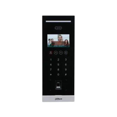 [VTO6541H] Apartment VTO Plástico 4.3" Pantalla Soporta Llamada,  Contraseña, Reconocimiento Facial, Huella Dactilar  y Tarjeta IC 2MP WDR Cámara IP 65